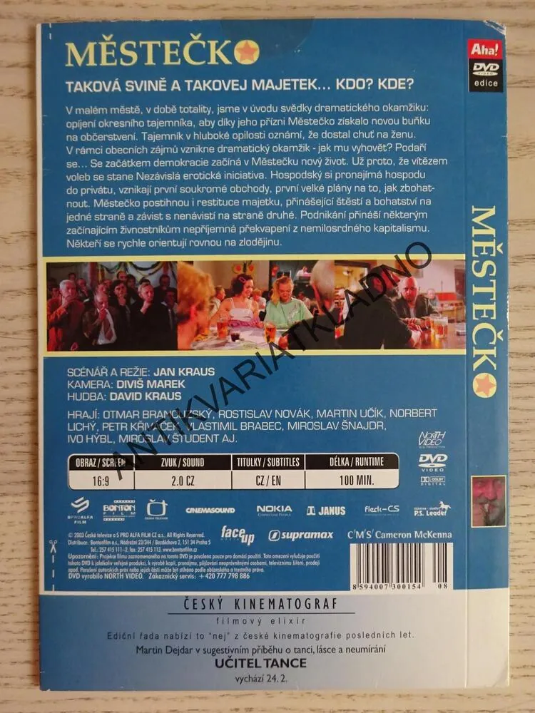MĚSTEČKO, JAN KRAUS, DVD FILM
