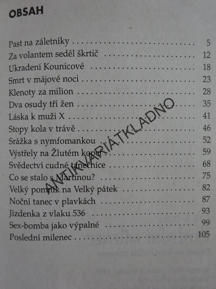 POSLEDNÍ MILENEC, **an