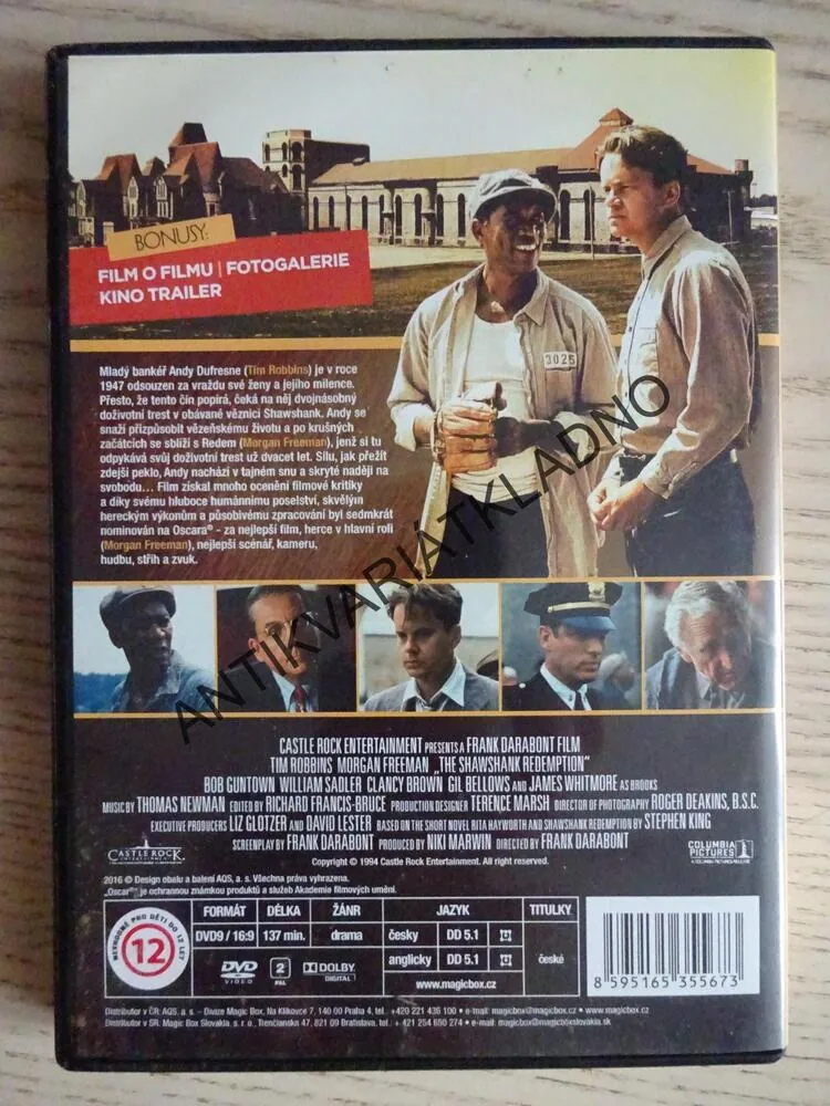 VYKOUPENÍ Z VĚZNICE SHAWSHANK, DVD FILM