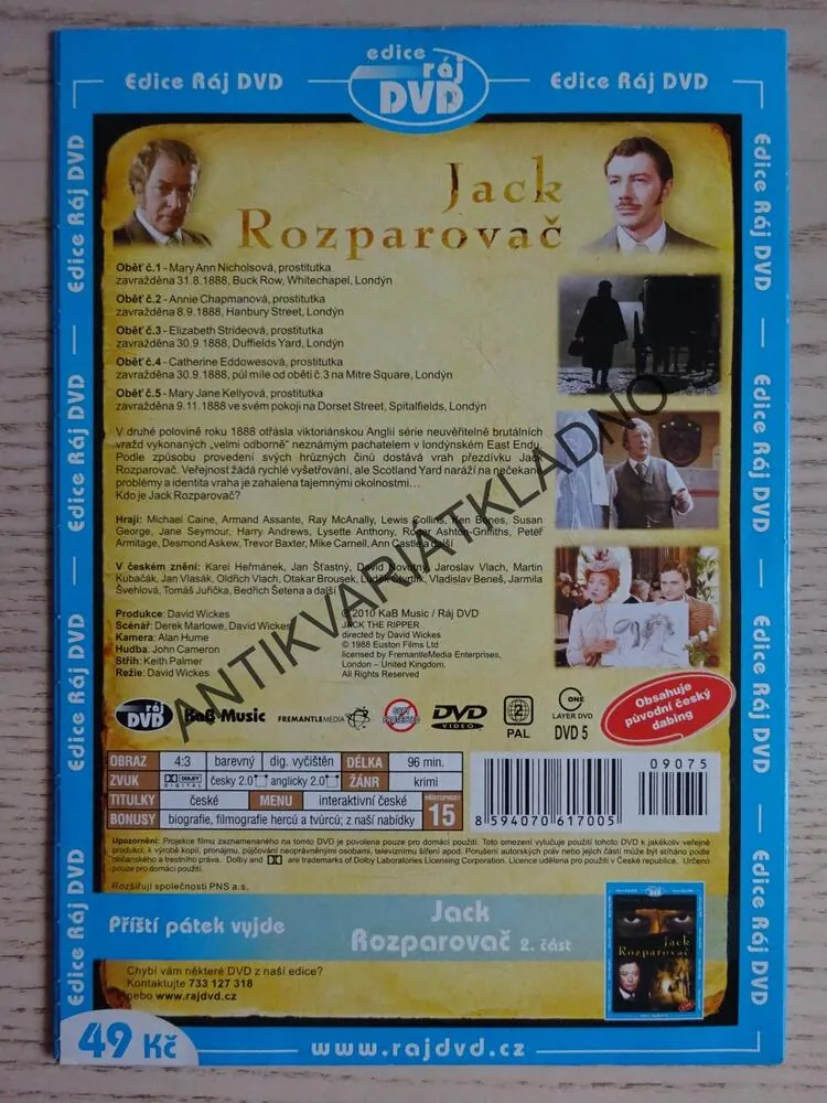 JACK ROZPAROVAČ 1. A 2. ČÁST, DVD FILM