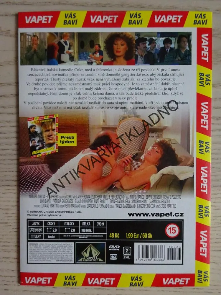 CUKR, MED A FEFERONKA, DVD FILM