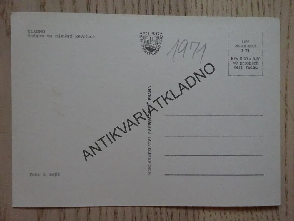 KLADNO, RADNICE NA NÁMĚSTÍ REVOLUCE, NÁMĚSTÍ STAROSTY PAVLA, 1971