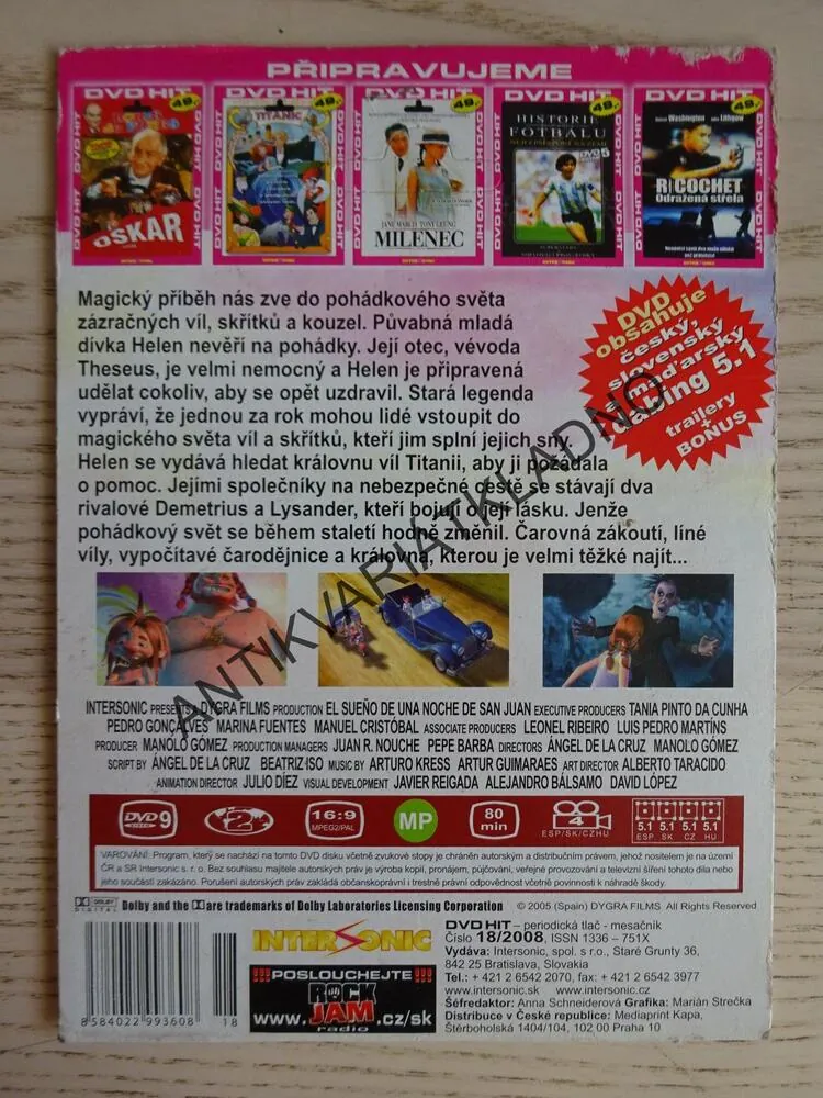 SEN NOCI SVATOJÁNSKÉ, DVD FILM
