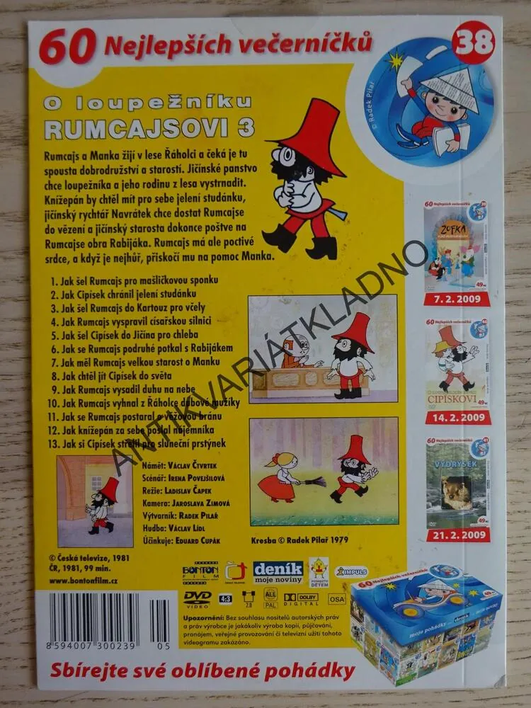 O LOUPEŽNÍKU RUMCAJSOVI 3, DVD FILM