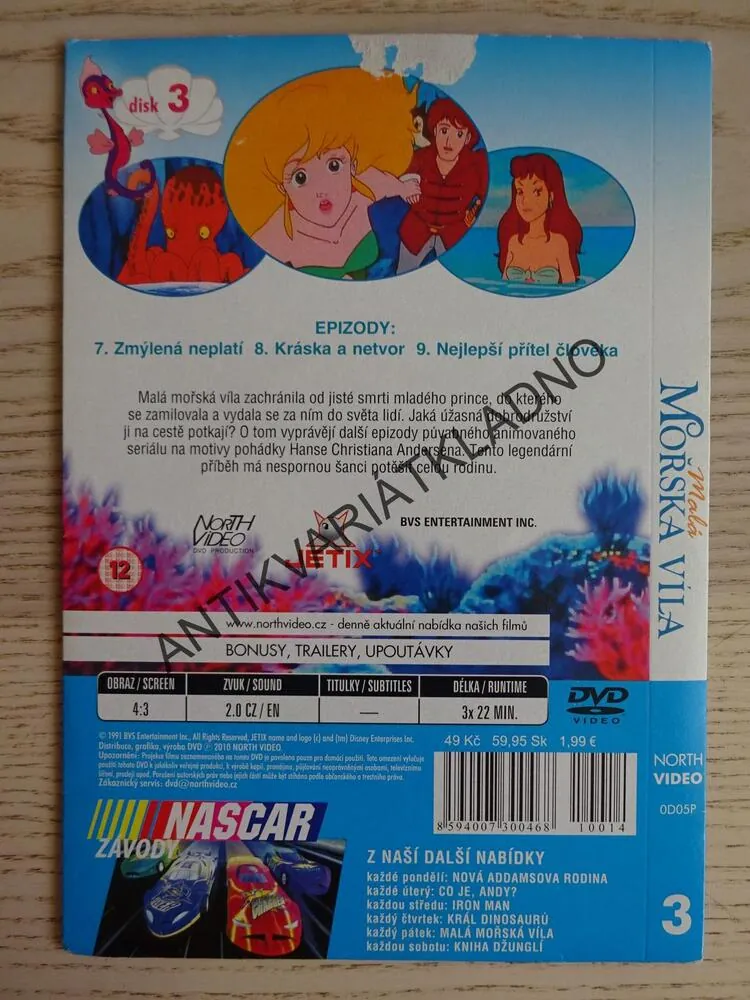MALÁ MOŘSKÁ VÍLA, DVD FILM