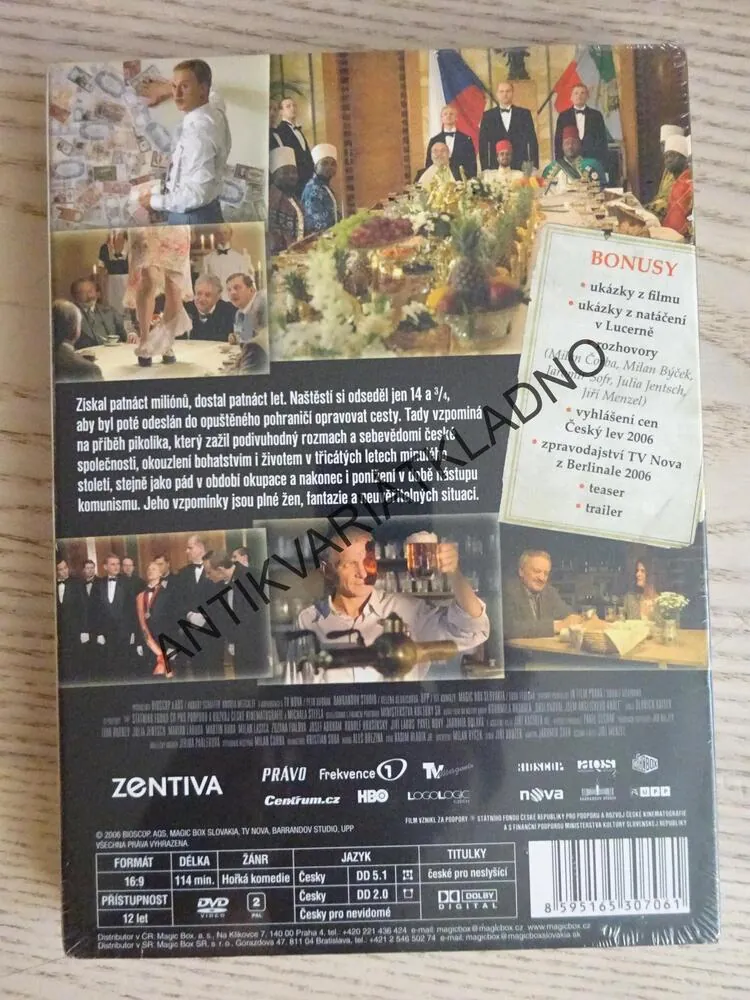 OBSLUHOVAL JSEM ANGLICKÉHO KRÁLE, DVD FILM ČR