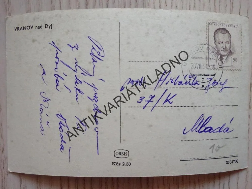 VRANOV, OKRES ZNOJMO, 1951