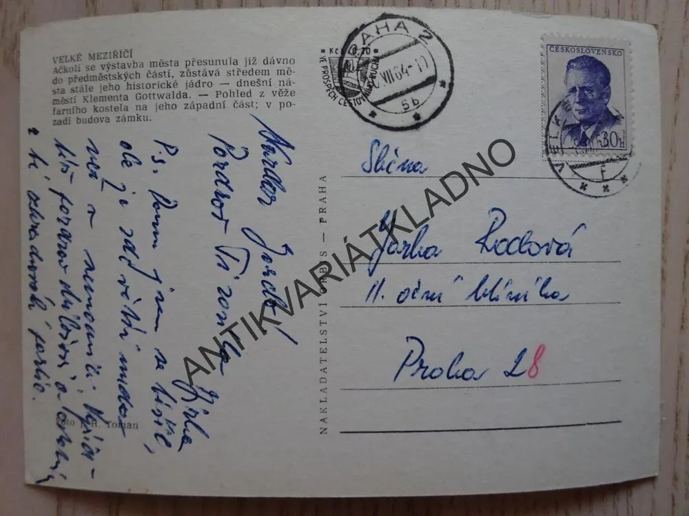 VELKÉ MEZIŘÍČÍ, 1964, OKRES ŽĎÁR NAD SÁZAVOU
