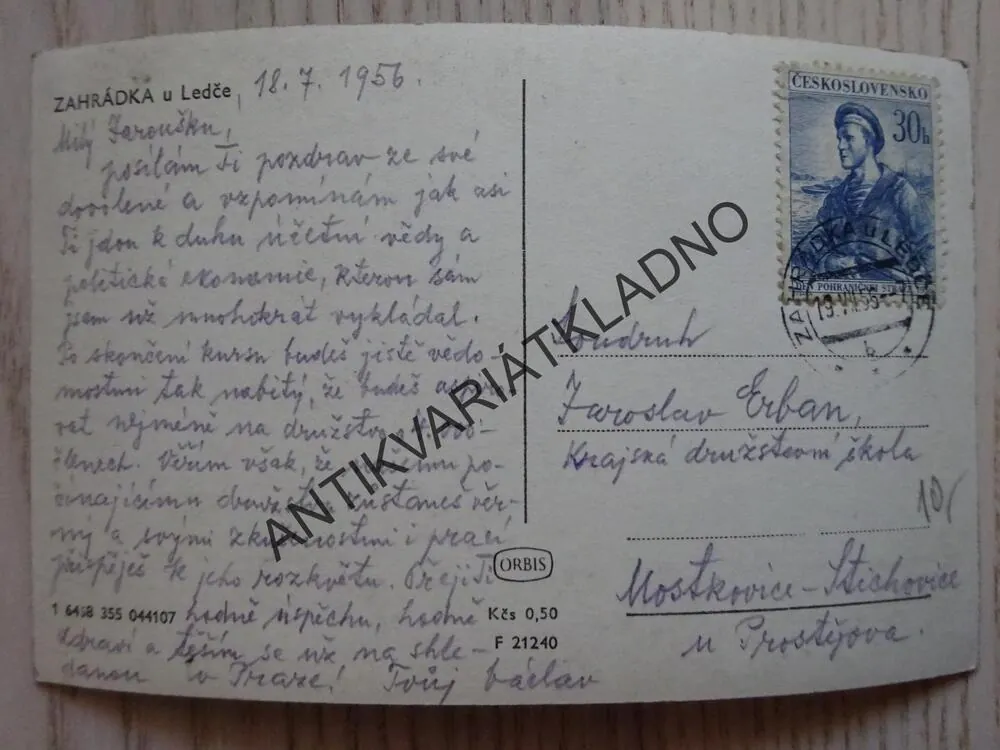 ZAHRÁDKA U LEDČE, 1956, OKRES HAVLÍČKŮV BROD