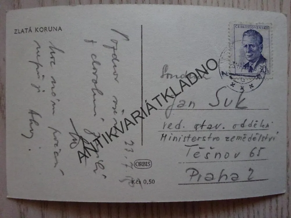ZLATÁ KORUNA, 1959, OKRES ČESKÝ KRUMLOV