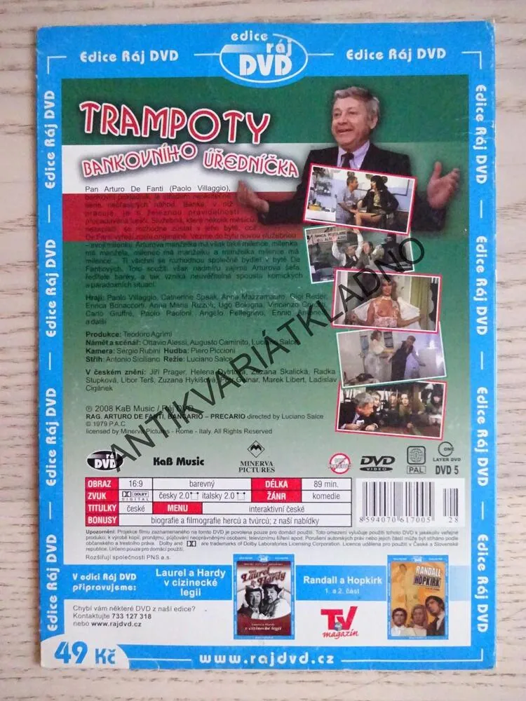 TRAMPOTY BANKOVNÍHO ÚŘEDNÍČKA, DVD FILM