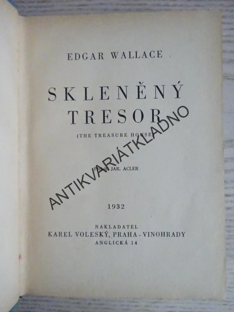 SKLENĚNÝ TRESOR, EDGAR WALLACE, **an