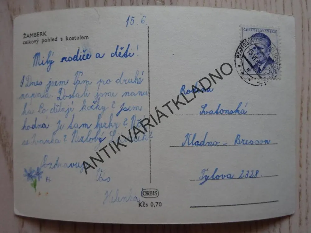 ŽAMBERK, 1960, OKRES ÚSTÍ NAD ORLICÍ