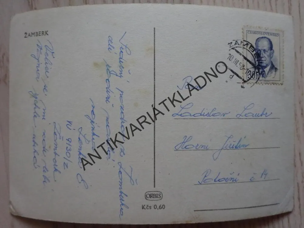 ŽAMBERK, 1958, OKRES ÚSTÍ NAD ORLICÍ
