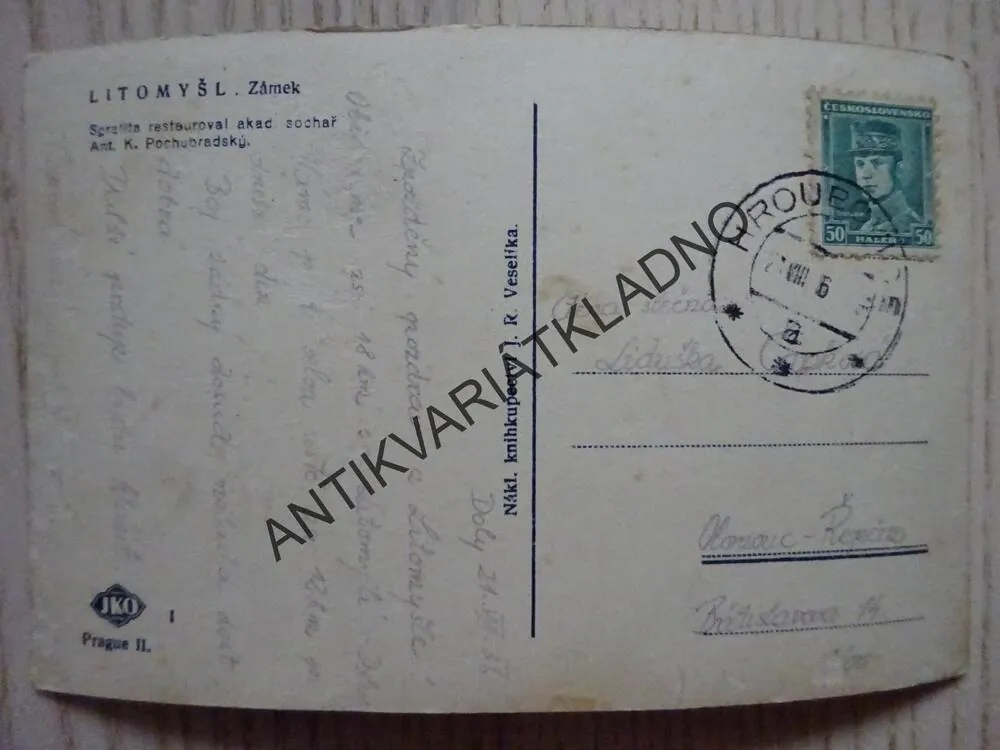 LITOMYŠL, 1936, OKRES SVITAVY, ZÁMEK