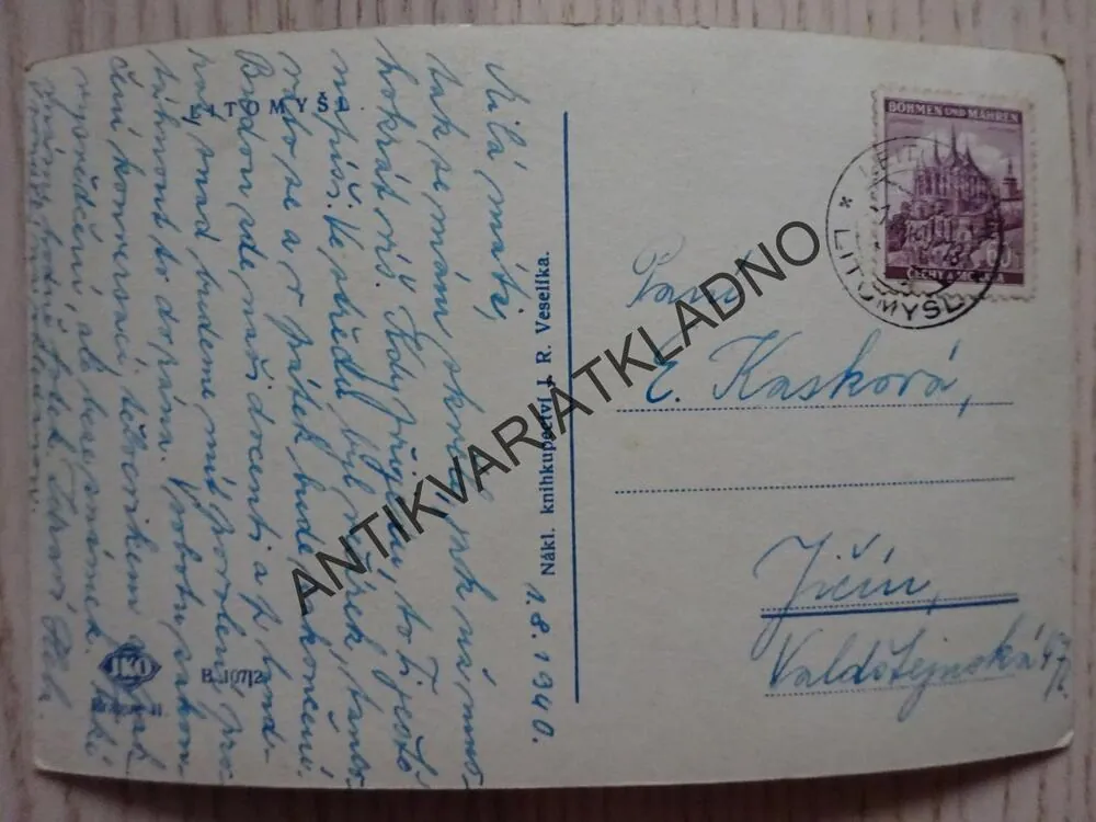LITOMYŠL, 1940, OKRES SVITAVY, ZÁMEK