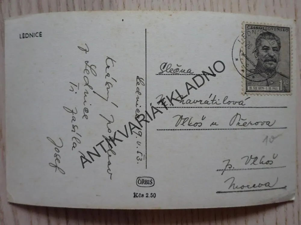 LEDNICE, 1953, OKRES BŘECLAV, STÁTNÍ ZÁMEK