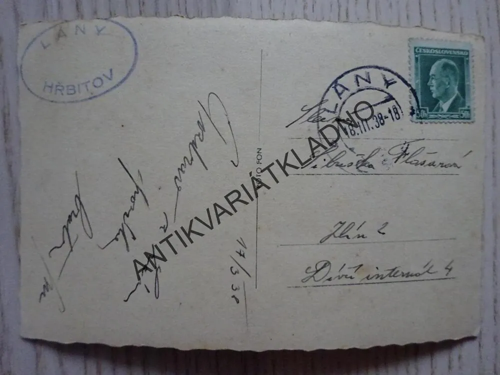 HROB PRESIDENTA OSVOBODITELE T. G. MASARYKA A JEHO CHOTI CHARLOTTY, HŘBITOV LÁNY, TGM, OKRES KLADNO, 1938