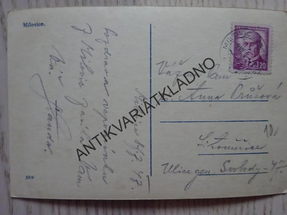 MILOVICE, OKRES NYMBURK, 1957