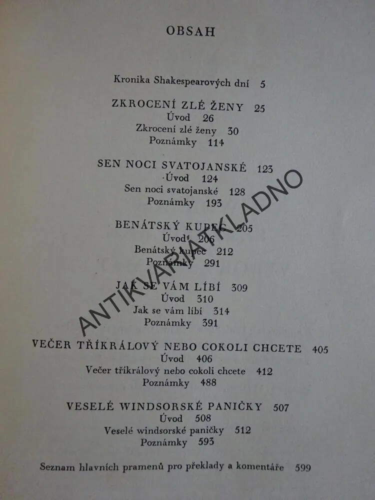 VÝBOR Z DRAMAT 1., WILLIAM SHAKESPEARE, **an