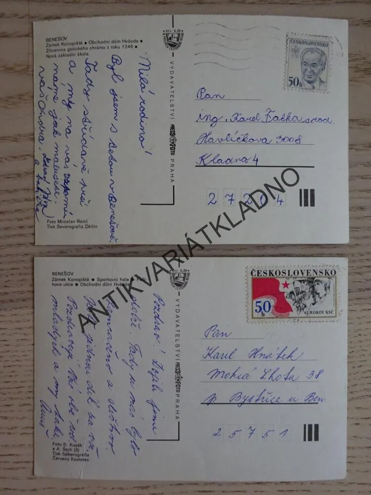 ZÁMEK KONOPIŠTĚ, BENEŠOV, 2 KUSY