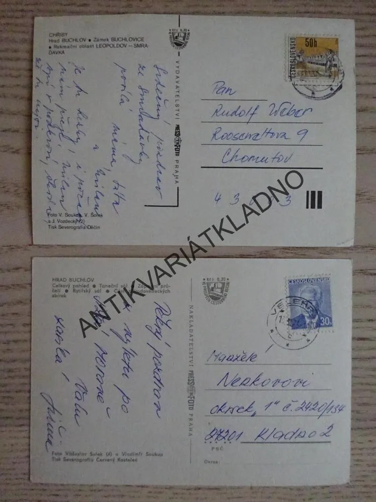 HRAD BUCHLOV, ZÁMEK BUCHLOVICE, OKRES UHERSKÉ HRADIŠTĚ, 2 KUSY