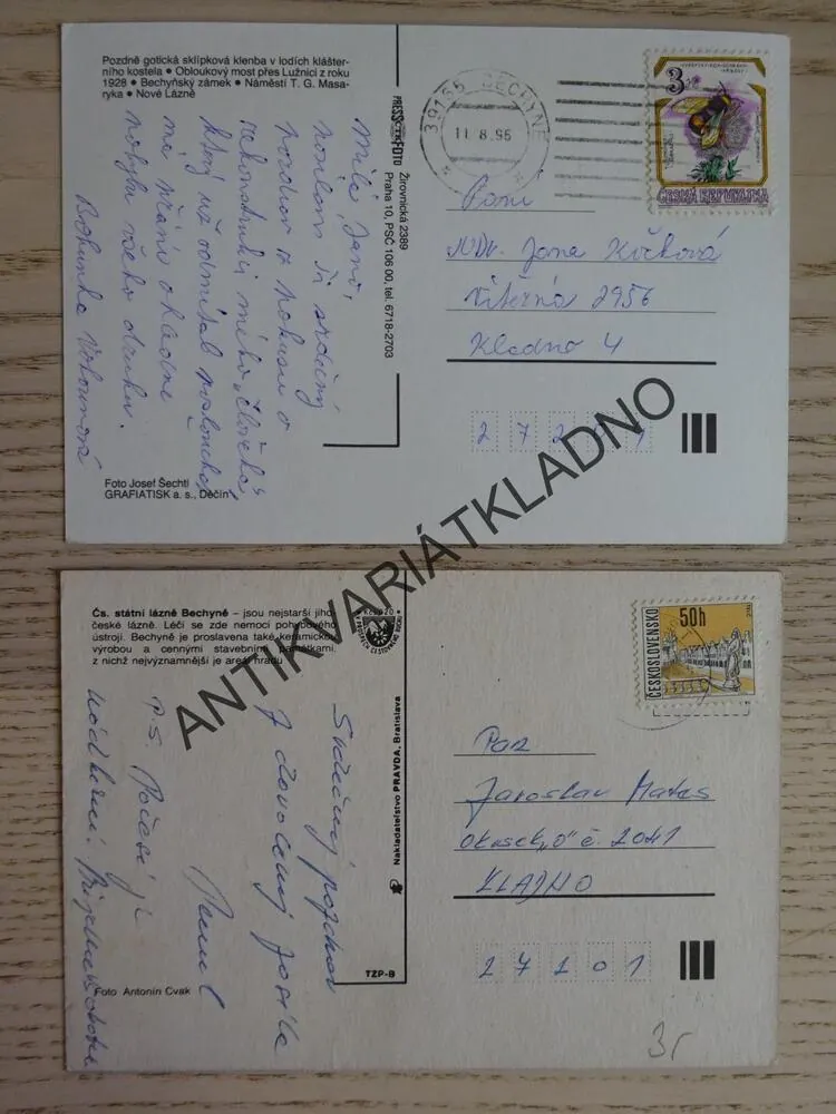 BECHYNĚ, LÁZNĚ, ZÁMEK, OKRES TÁBOR, 2 KUSY