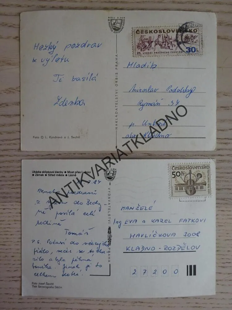 BECHYNĚ, LÁZNĚ, ZÁMEK, OKRES TÁBOR, 2 KUSY