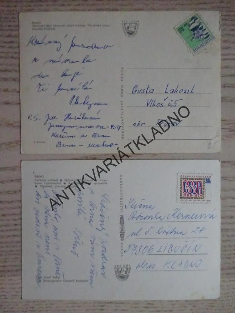 BRNO, NÁMĚSTÍ, MARIÁNSKÝ SLOUP, 2 KUSY