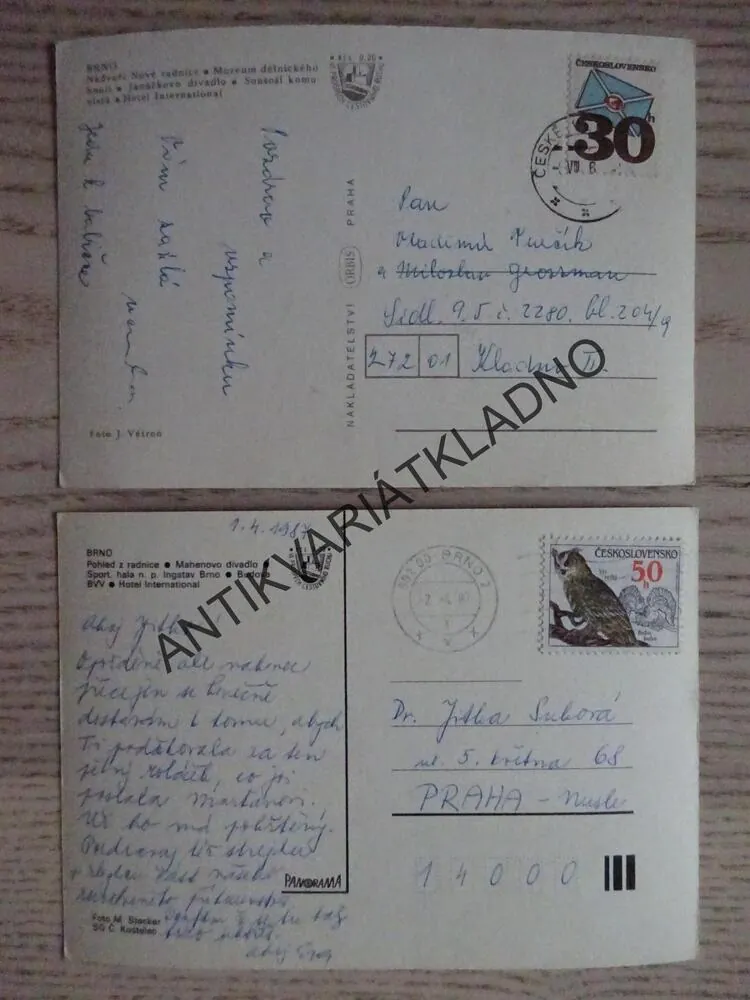 BRNO, JANÁČKOVO DIVADLO, HOTEL INTERNATIONAL, MAHENOVO DIVADLO, 2 KUSY