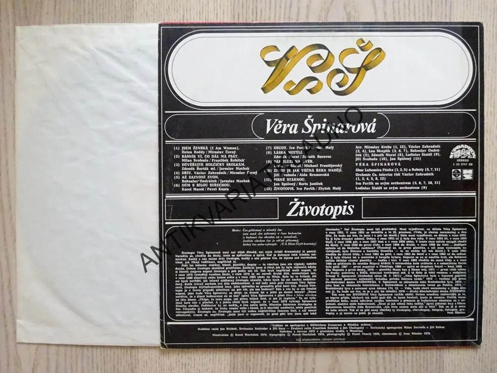 ŽIVOTOPIS, VĚRA ŠPINAROVÁ, LP