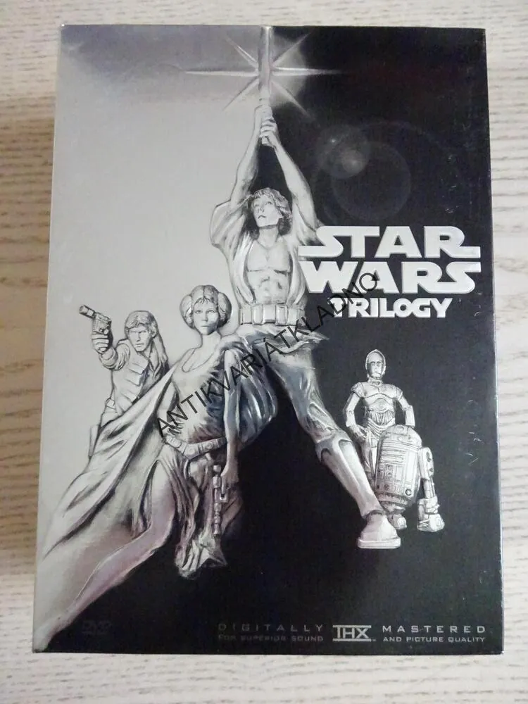 STAR WARS, NOVÁ NADĚJE, IMPÉRIUM VRACÍ ÚDER, NÁVRAT JEDIHO + BONUSOVÝ MATERIÁL, 4X DVD FILM