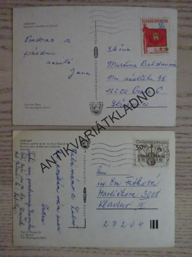 ČERČANY, SÁZAVA, OKRES BENEŠOV, 2 KUSY