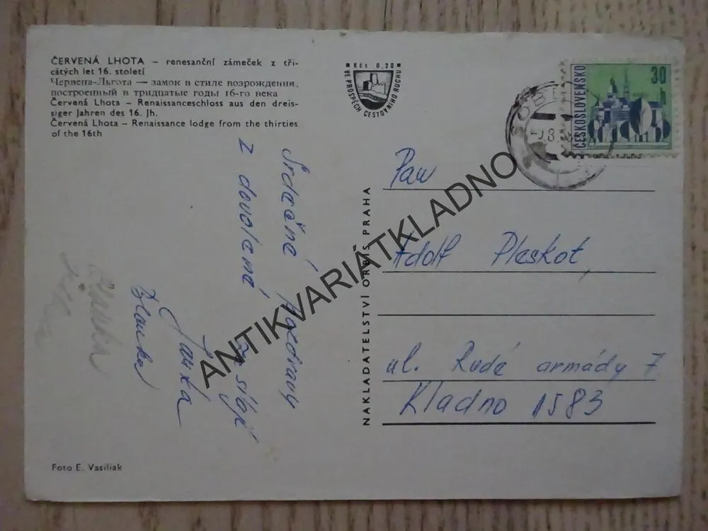 ZÁMEK ČERVENÁ LHOTA, OKRES JINDŘICHŮV HRADEC