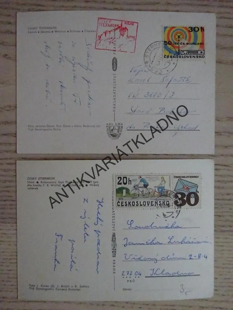 ČESKÝ ŠTERNBERK, OKRES BENEŠOV, 2 KUSY