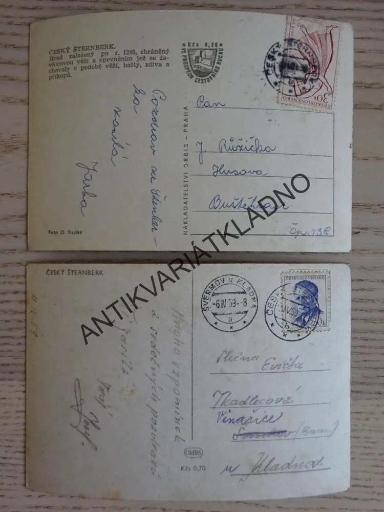 ČESKÝ ŠTERNBERK, OKRES BENEŠOV, 2 KUSY