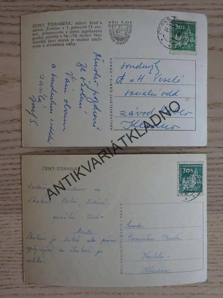 ČESKÝ ŠTERNBERK, OKRES BENEŠOV, 2 KUSY