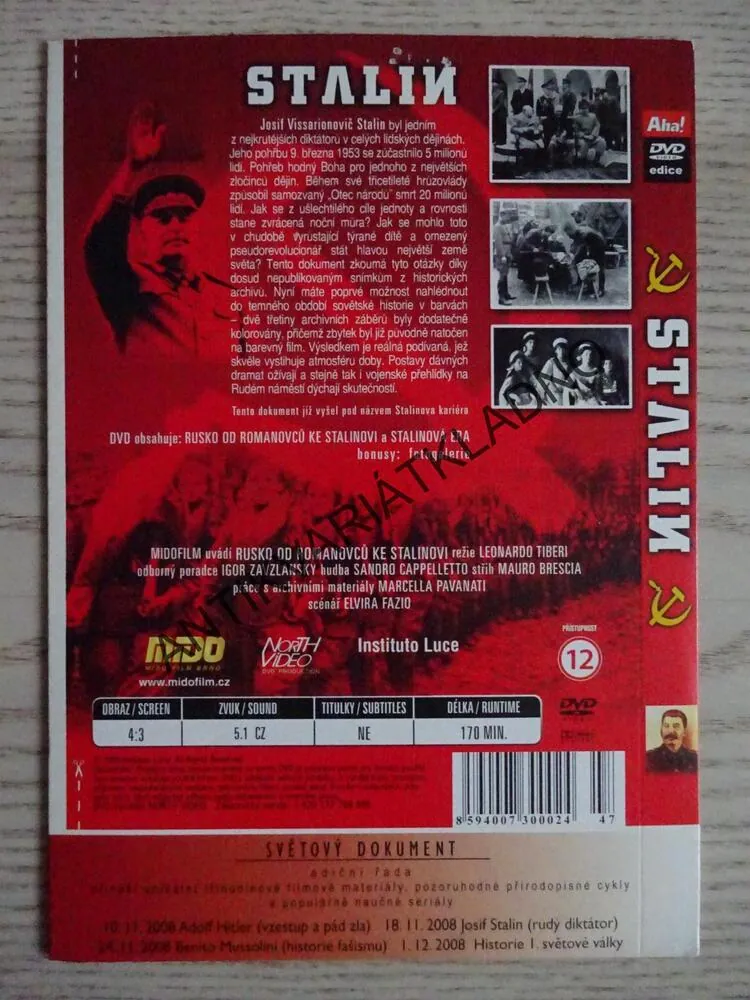 STALIN, SVĚTOVÝ DOKUMENT DVD FILM