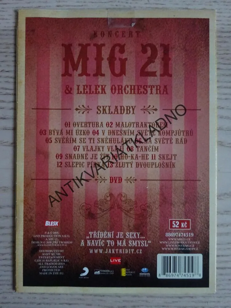 KONCERT MIG 21, DVD HUDBA