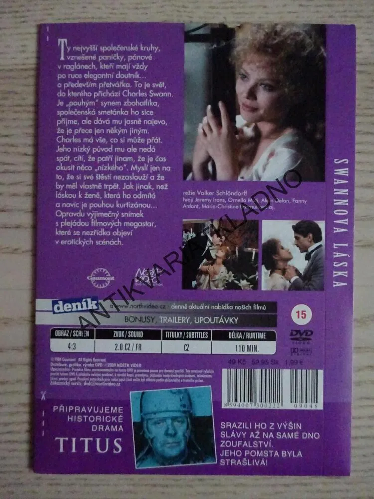 SWANNOVA LÁSKA, DVD FILM