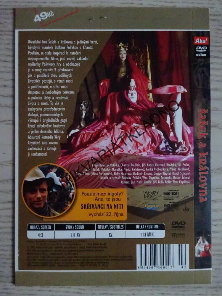 ŠAŠEK A KRÁLOVNA, DVD FILM ČR