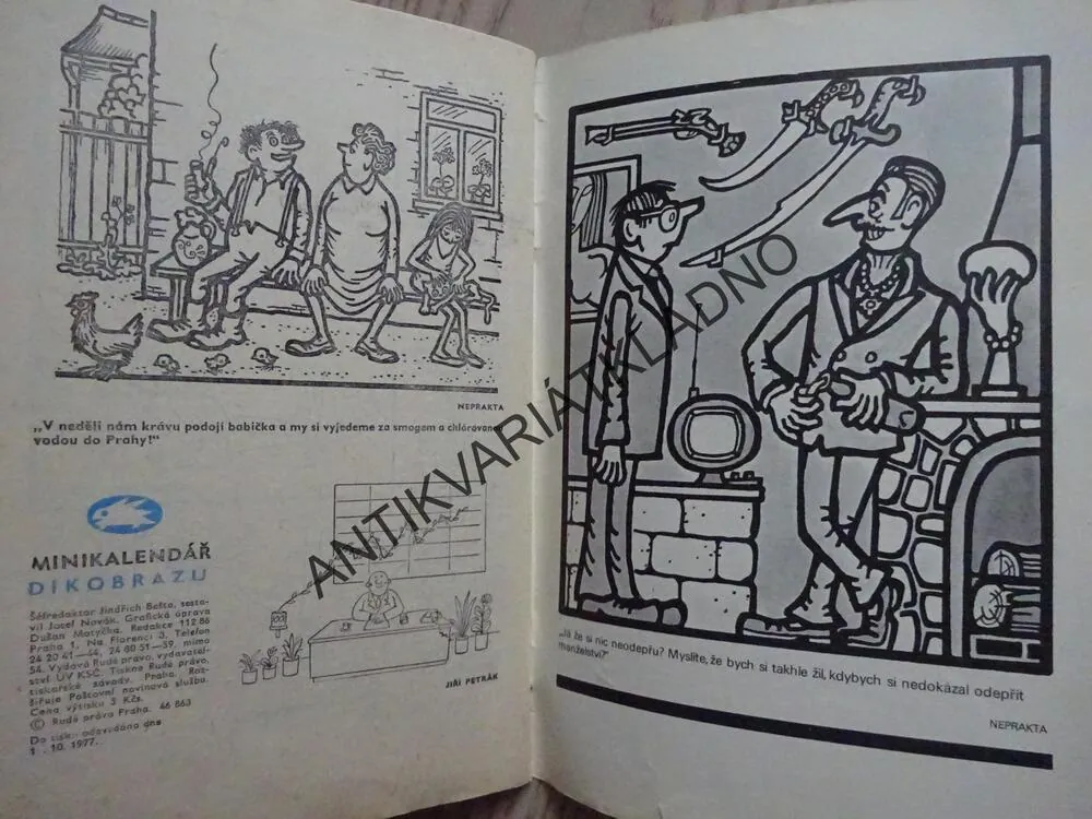 HUMORISTICKÝ MINIKALENDÁŘ DIKOBRAZU, 1978