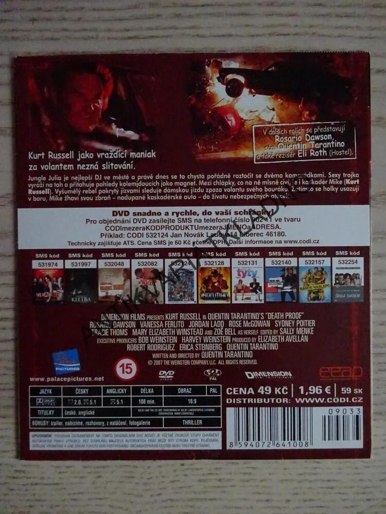 AUTO ZABIJÁK, DVD FILM