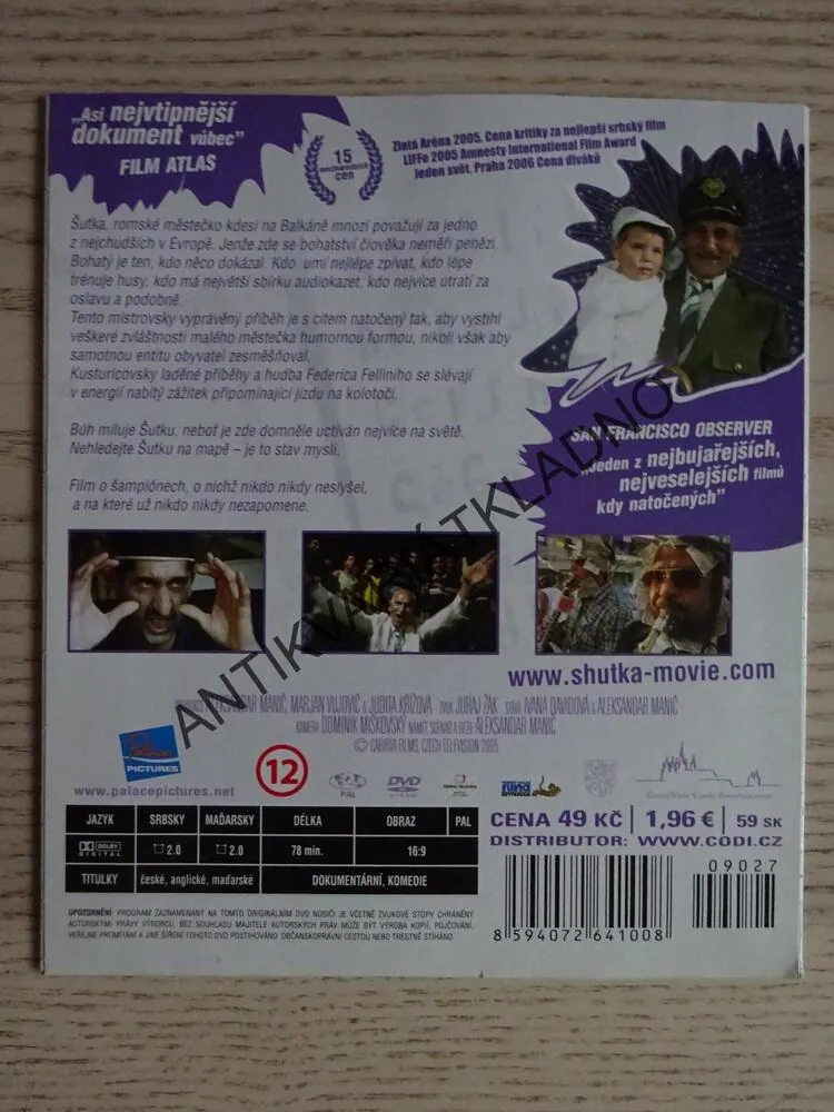 KNIHA REKORDŮ ŠUTKY, DVD FILM
