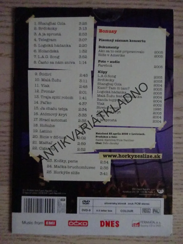 HORKÝŽE SLÍŽE, ŽIVÁK, CD HUDBA