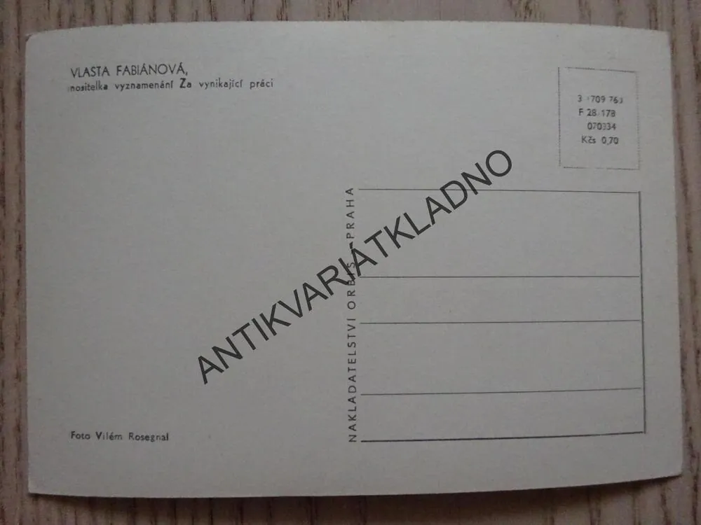 FABIÁNOVÁ VLASTA