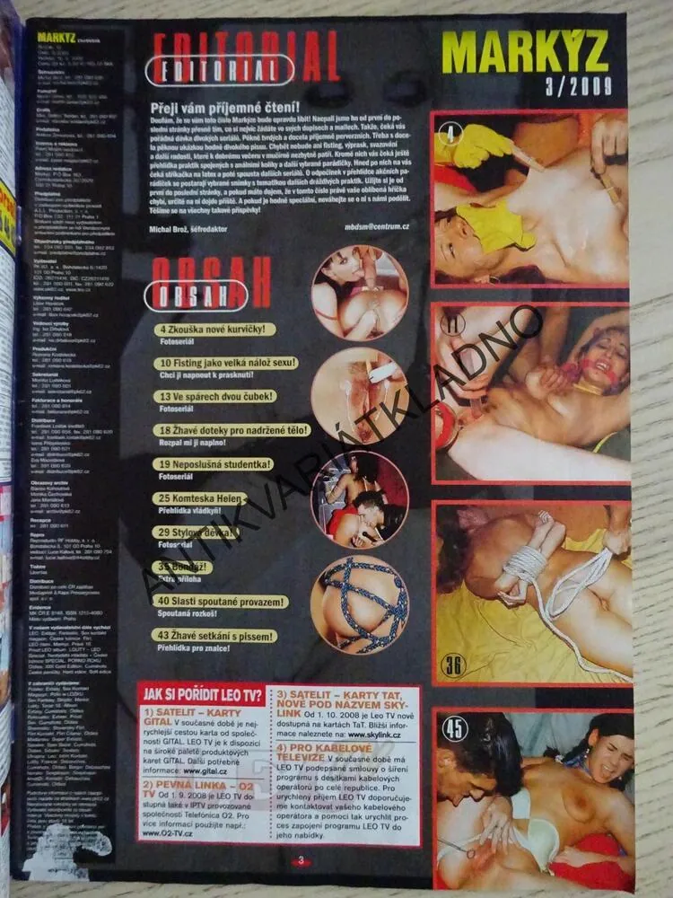 MARKÝZ, 3/2009, S/M, BIZARR, FETISH, PIS