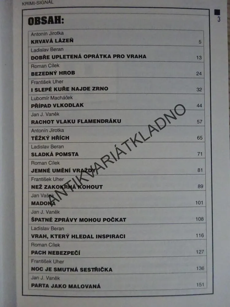 PŘÍPAD VLKODLAK A DALŠÍ KRIMINÁLNÍ PŘÍBĚHY, **an