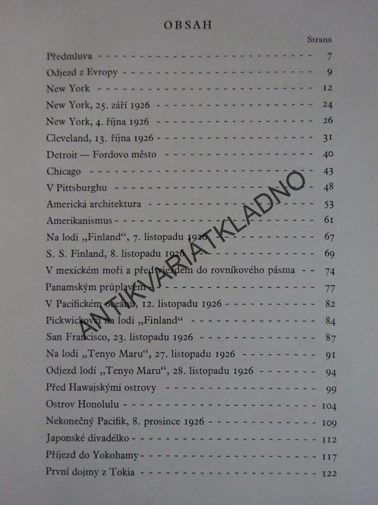 LISTY Z CESTY KOLEM SVĚTA, T. F. ŠIMON, **an