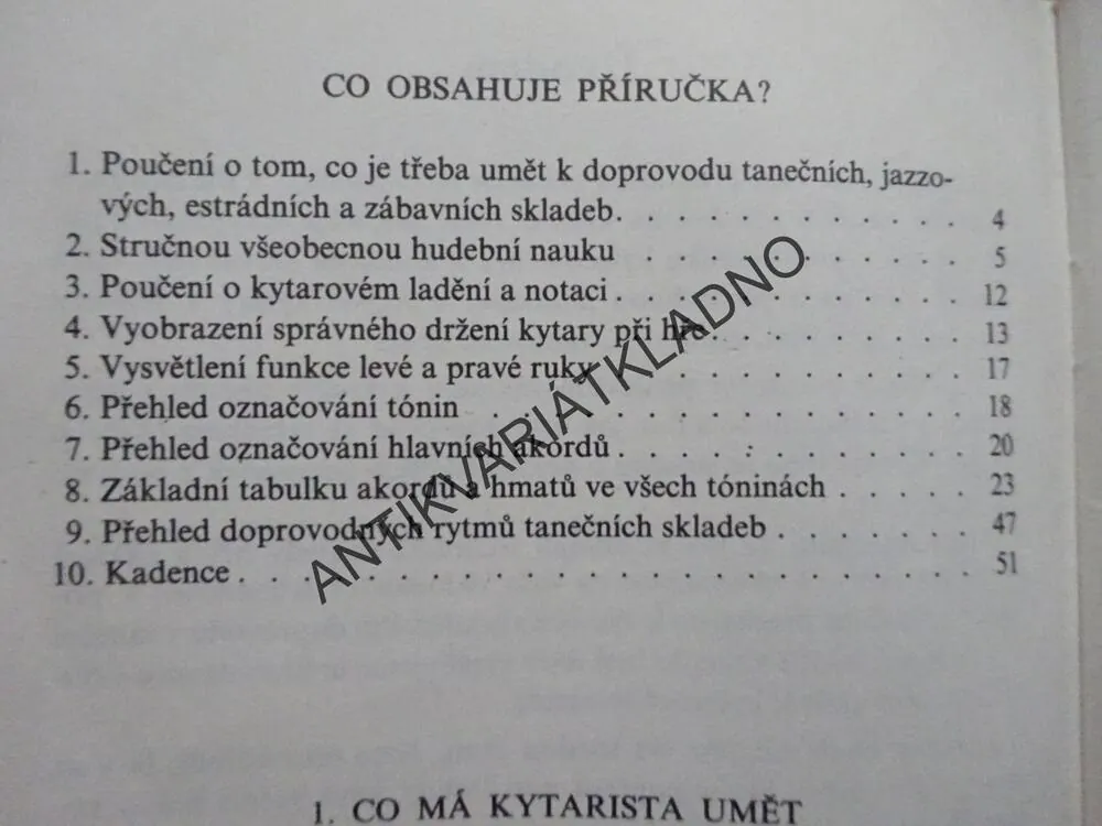 PRAKTICKÁ PŘÍRUČKA PRO KYTARISTY, JOSEF KOTÍK, AKORDY, KYTARA, **an